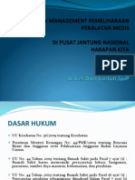 Pelaksanaan Management Pemeliharaan Peralatan Medis PJNHK PDF