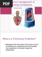 Emergency Management of Pulmonary Embolisms