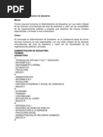 Perfil de Administración de Desastres