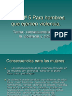 Taller V para Hombres Que Ejercen Vionlencia