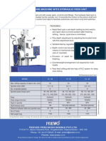 Column Drilling Machine With Hydraulic Feed Unit: Features