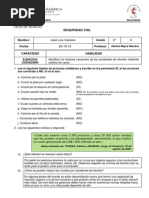 Ficha de Trabajo Seguridad Vial PDF