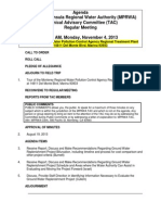 Agenda Monterey Peninsula Regional Water Authority (MPRWA) Technical Advisory Committee (TAC) Regular Meeting 10:30 AM, Monday, November 4, 2013