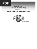 Epsilon - Mesh - Error in ANSYS