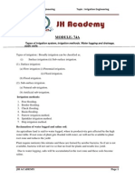 Module-74A: Sub: Water Resources Engineering Topic: Irrigation Engineering