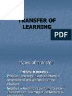 Transfer of Learning