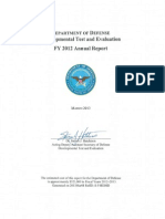  Department of Defense Developmental Test and Evaluation FY 2012 Annual Report