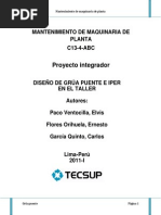 Mantenimiento de Maquinaria de Planta