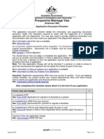 Prospective Marriage Visa: (Subclass 300) Application Document Checklist