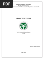 Tesi 'Argot Ieri e Oggi' PDF