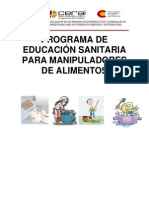 Programa de Educacion Sanitaria para Manipuladores de Alimentos