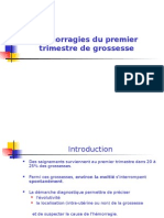 Hémorragies Du Premier Trimestre de Grossesse