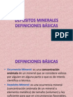 Depósitos Minerales - Definiciones Básicas