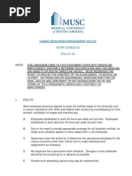 Human Resources Management Policy Work Schedule Policy 09