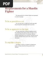 (Ebook - Martial-Arts) Requirements For A Shaolin Fighter