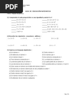 GUIA DE EDUCACIÓN MATEMATICA Ecuaciones