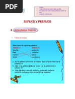 Sufijos y Prefijos