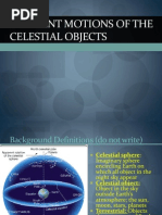 Apparent Motions of Celestial Objects1