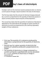 Faraday Law of Electrolysis