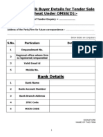 Tenderer/ Bulk Buyer Details For Tender Sale of Wheat Under OMSS (D)