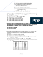 Diseño Del Conjunto de Instrucciones: Universidad Nacional de Ingenieria