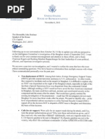 Rep. Nunes Letter To Speaker Boehner