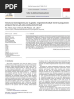 Structural Investigations and Magnetic Properties of Cobalt Ferrite Nanoparticles Prepared by Sol