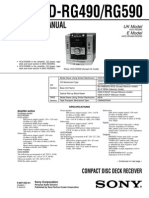 Sony HCD-RG490 RG590 Sistema de Audio CD-Casette Manual de Servicio