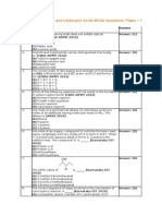 Aldehydes, Ketones and Carboxylic Acids Questions