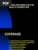 Health Education and Health Promotion