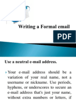 Writing A Formal Email