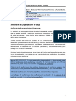 Auditoría de Las Organizaciones de Salud