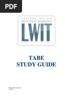 Tabe Study Guide