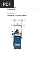 Computerized Sock Knitting Machine To Stephanie Hung Simartec BCI - Oct 11.2013
