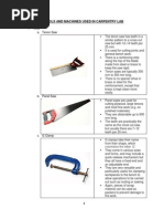 Tools and Machines Used in Carpentry Lab Part 5