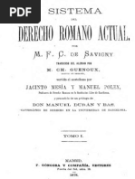 Savigny Sistema Del Derecho Romano Actual Tomo I Parte 1