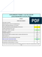 Expansion Vessel Calculation (For Pressurization Unit) : Project - Pump Arrangement