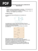 El Puente de Wheatstone para La Medicion de Resistencias