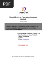 Kgn-cw-09-2013 Tender For Purchase of Transformer Oil and Solid Dielctric Analyser Final Rev 18th October 2013