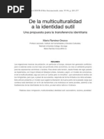 Multiculturalidad e Identidad Sutil