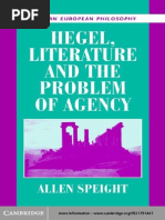 'Hegel, Literature and The Problem of Agency', by Allan Speight PDF