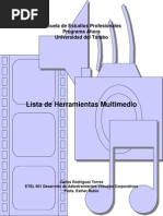 Lista de Herramientas Multimedia y Breve Descripción