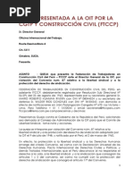 Queja Presentada A La Oit Por La CGTP y Construcción Civil