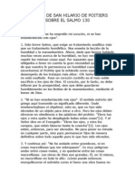 Homilía de San Hilario de Poitiers Sobre El Salmo 130