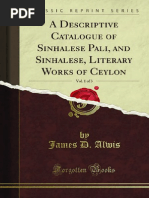 A Descriptive Catalogue of Sinhalese Pali and Sinhalese Literary v1 1000691126