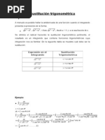 Matematicas (Tarea 15) (Ejemplos de Integrales Por Sustitución Trigonométrica)