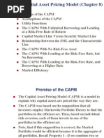 The Capital Asset Pricing Model (Chapter 8)