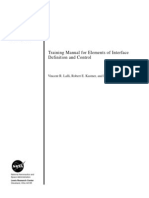 Training Manual For Elements of Interface Definition and Control