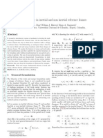 Work and Energy in Inertial and Non Inertial Reference Frames