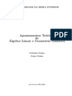 Apontamentos de Algebra Linear e Geo Analítica